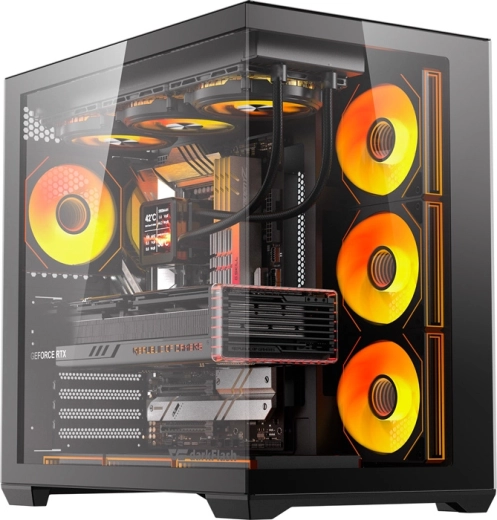 Počítačová skříň DarkFlash C280 černá se 7 ventilátory