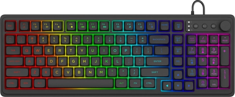 Membránová herní klávesnice GALAXIS s RGB podsvícením