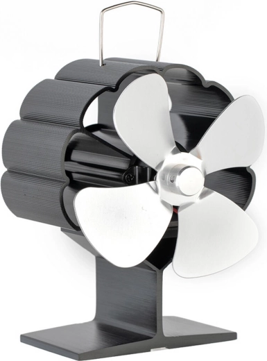 Krbový ventilátor ALFA, termoelektrický, 4 čepele, stříbrný