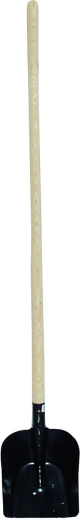 Stájová lopata s násadou 130 cm – černá ocelová