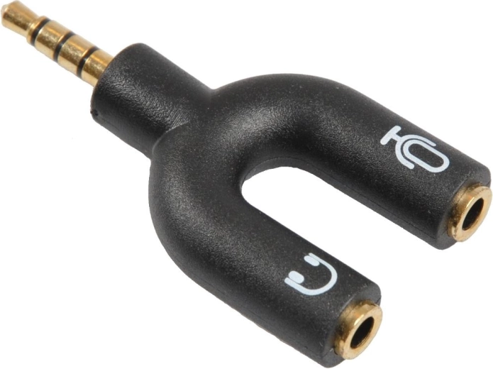 Sencor redukce 3,5mm jack 4pólový na 2× 3pólový jack