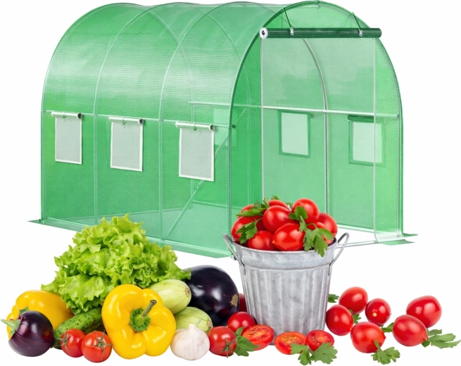 Zahradní foliovník tunel 3×2×2 m, 6 m², pozinkovaná kovová konstrukce a UV odolná plachta