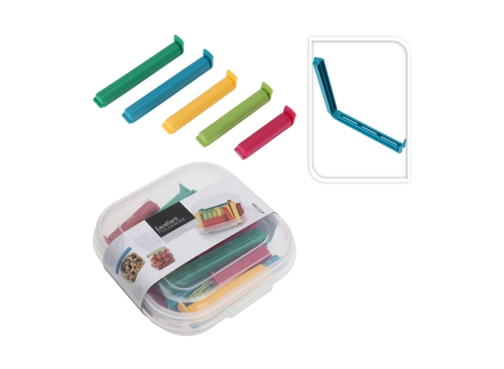 Sada plastových klipů na sáčky 24 ks v dóze