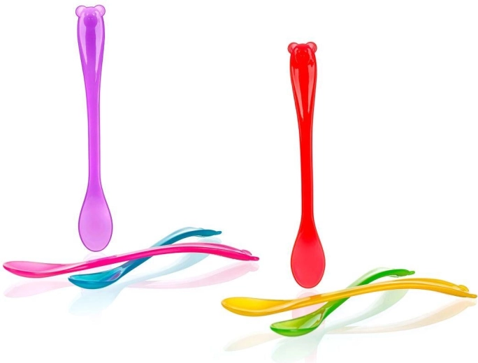 Dětské plastové lžičky 4Kids 17 cm, mix barev, 3 ks