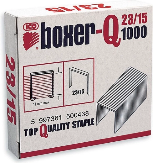 Sešívací spony 23/15 pozinkované, 1000 ks