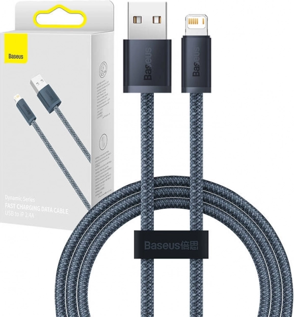 Kabel Baseus Dynamic Series USB na Lightning 2,4A 2m šedý