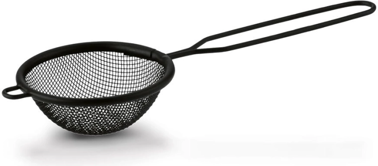 Kuchyňské sítko 8 cm – černé, kovové