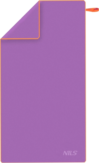 Mikrovláknový rychleschnoucí ručník NILS, fialovo‑oranžový