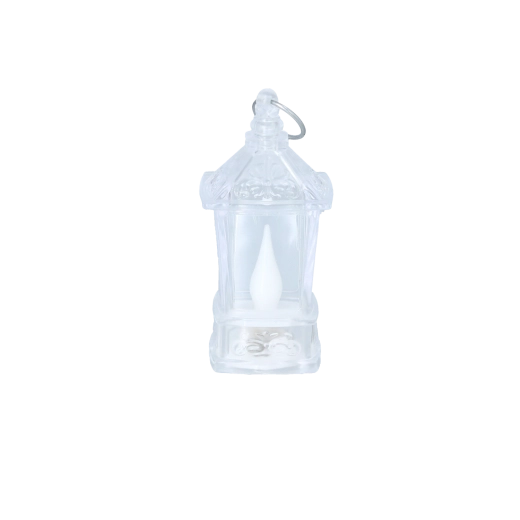 Mini LED lampion transparentní 3,5 × 9,5 cm