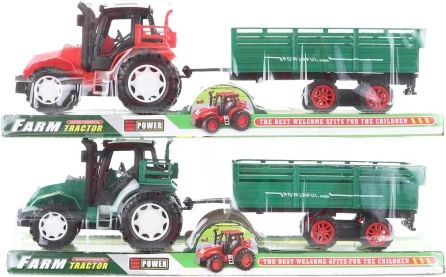 Plastový traktor s vlekem a secím setem pro děti