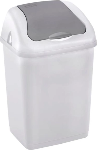 Plastový odpadkový koš s výklopným víkem HEIDRUN 9 l