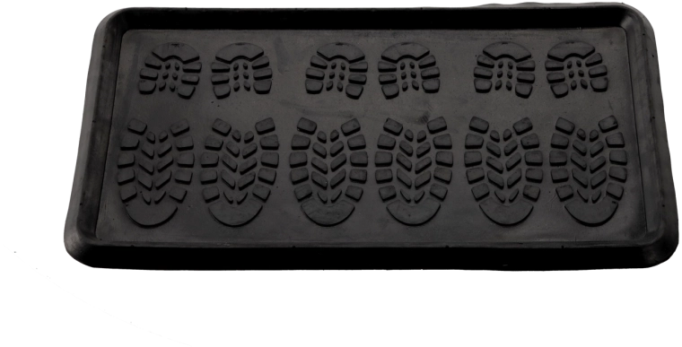 Gumová obdélníková rohožka – odkapávač černý 40 × 70 cm