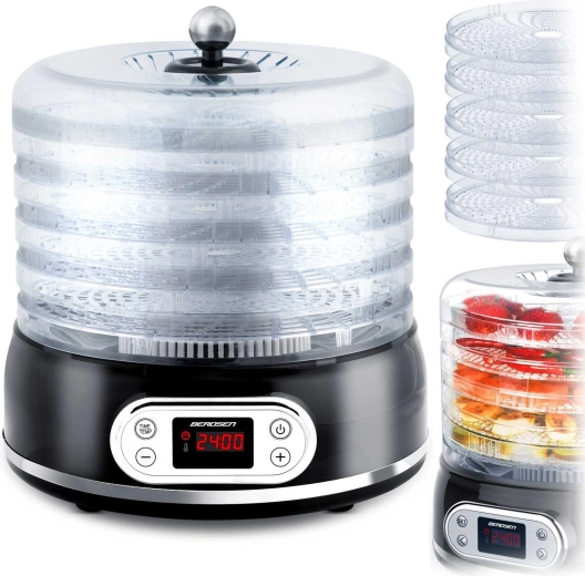 Sušička potravin Berdsen, 10 l, 5 táců, černá