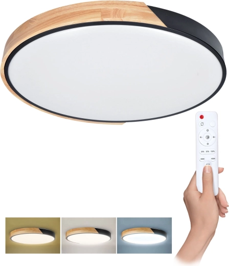 Solight LED stropní/nástěnné svítidlo Polia s dálkovým ovládáním 46 W 3220 lm 40 cm stmívatelné CCT