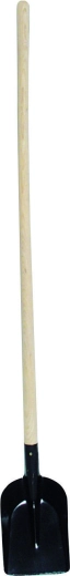Drenážní lopata s násadou 130 cm, ocelová, černá