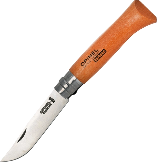 Opinel kapesní nůž No. 08 Carbon, bukové dřevo, 8,5 cm