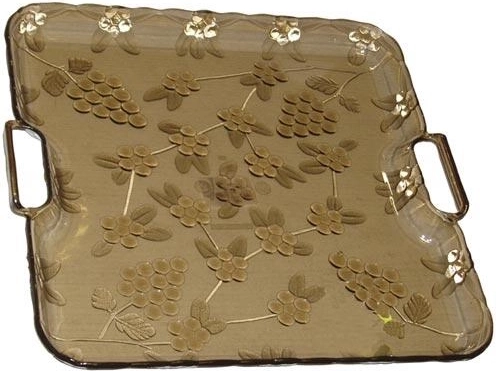 Servírovací tác Krystal 30 × 30 cm z odolného plastu v imitaci skla