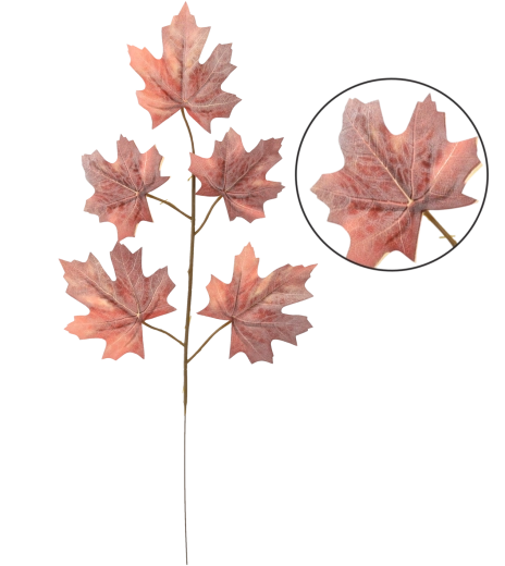 Umělá větev s listy javoru 57 × 21 cm, zelená
