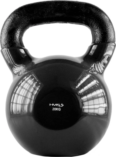 Kettlebell HMS 20 kg s vinylovým povrchem, černý
