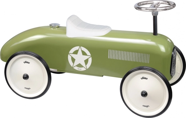 Vilac vintage kovová odrážedla khaki