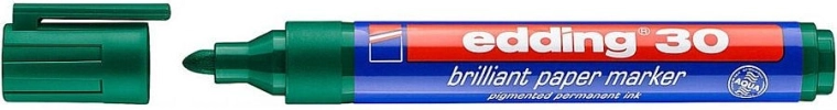 Permanentní popisovač zelený Edding 30
