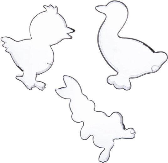 Sada nerezových vykrajovátek Velikonoce 5–6 cm, 3 ks