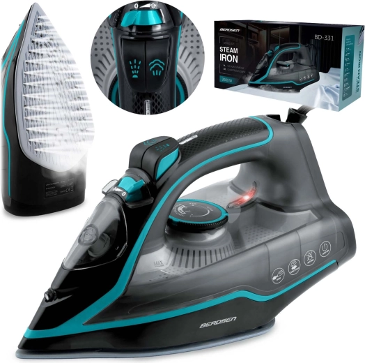 Parní žehlička 2600 W s keramickou žehlicí plochou BERDSEN BD-331