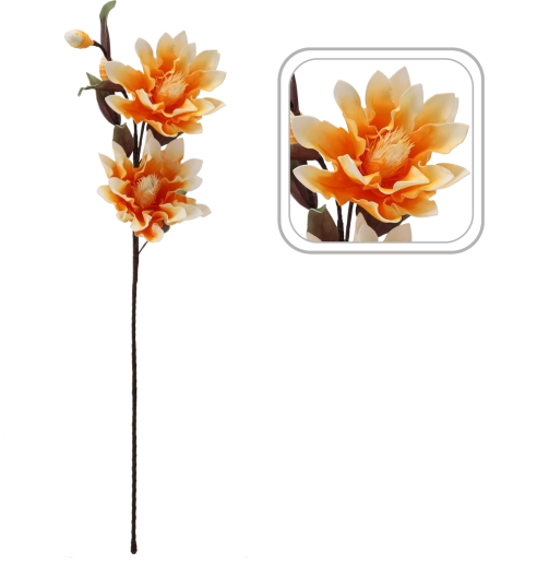 Dekorativní umělá květina 111 cm oranžová