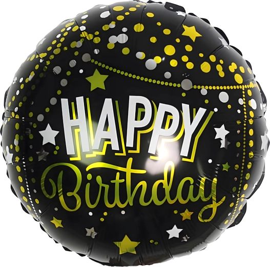 Sada narozeninových balónků Happy Birthday, velké, 5 ks