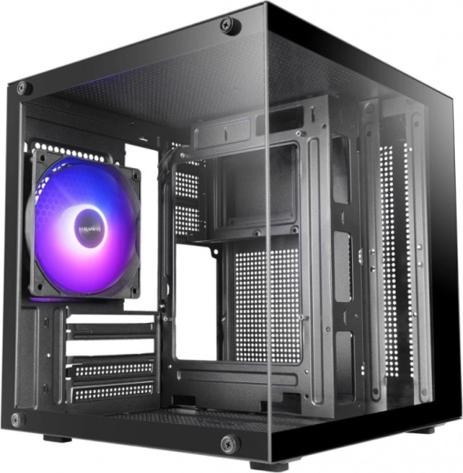 Mars Gaming MC-CUBE microATX skříň černá s ARGB ventilátorem