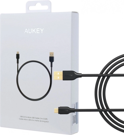 rychlonabíjecí micro USB kabel AUKEY 1 m, USB‑A, 480 Mb/s
