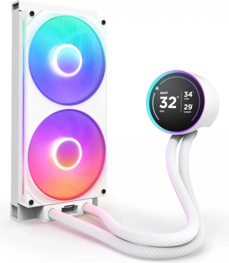 Vodní chlazení NZXT kraken elite 280 RGB v2 LCD bílé