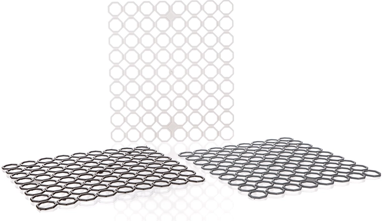 Podložka do dřezu ACASSA 29,5 × 26,5 cm, plast PP, mix barev