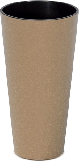 Květináč Tubus Slim Eco Wood 30 cm s vkladem – naturo
