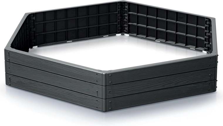 Vyvýšený zahradní záhon BASE WOODY antracit