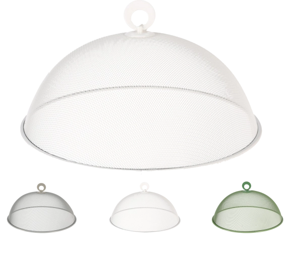 Kovový kryt na potraviny 30 cm s dřevěnou rukojetí