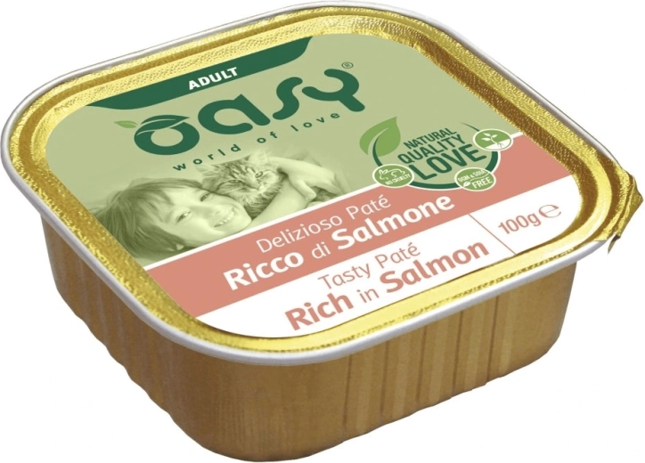Oasy Tasty Pate Adult s lososem 100 g