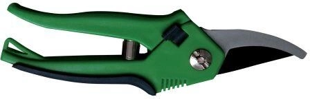 Zahradní půlkulaté nůžky 21 cm z oceli, průměr střihu 20 mm, zelené