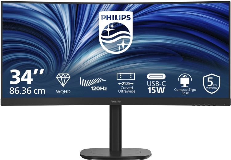 Monitor Philips 34B2N3500C 34" zakřivený