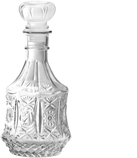 Zdobená skleněná karafa 700 ml se zátkou