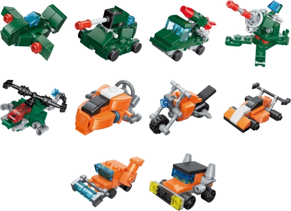 Stavebnice Qman Trans Collector 3v1 sada 10 ks