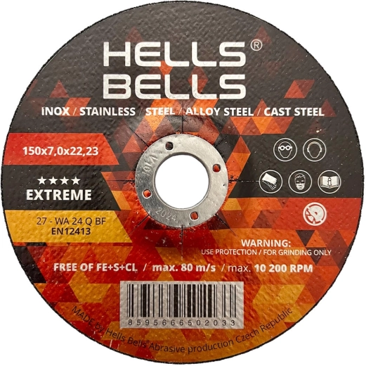 Brusný kotouč na ocel 150 × 7 × 22,2 mm