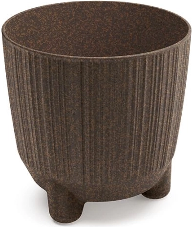 Květináč Ryfo N Eco Wood kávový 12,6 cm