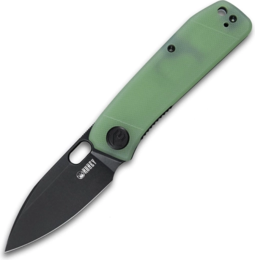 Kubey Hyde KU2104C kapesní nůž 7,5 cm, černý, bledě zelený Jade, G10, klip