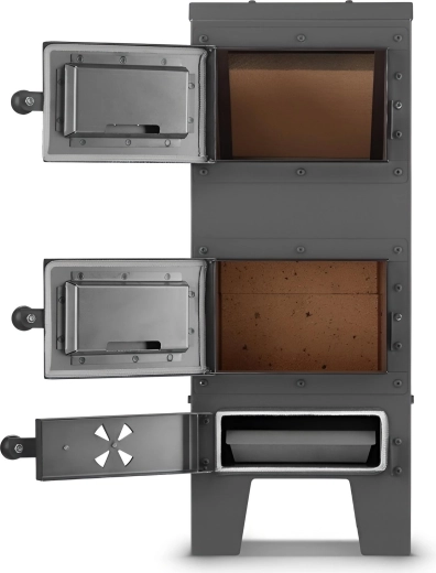 ocelová krbová kamna se šamotem 7,1 kW ANTRACIT JAN