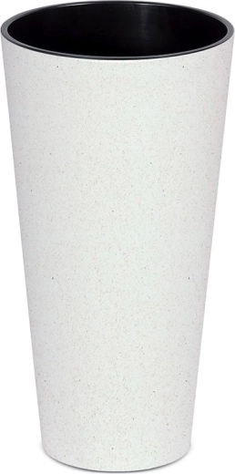 Květináč Tubus Slim Eco Wood s vkladem 30 cm – bílá