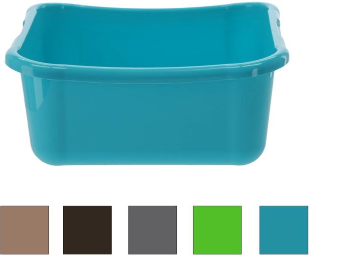 Čtvercová plastová mísa 12 l do dřezu