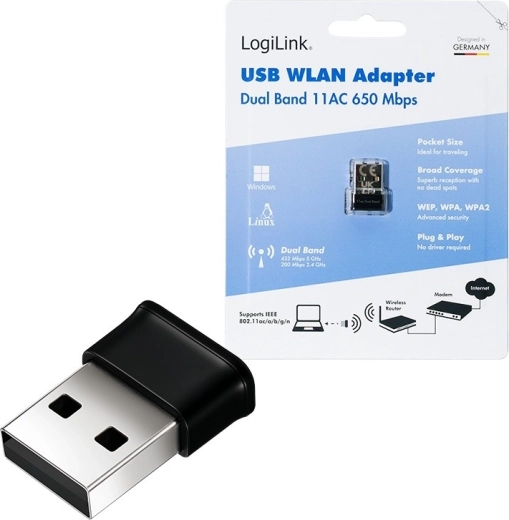 Bezdrátový USB adaptér WLAN AC, 650 Mb/s