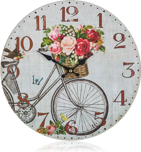 Nástěnné hodiny Bicycle 34 cm
