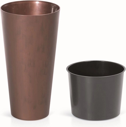 Květináč Tubus Slim corten 20 cm s pěstební vložkou